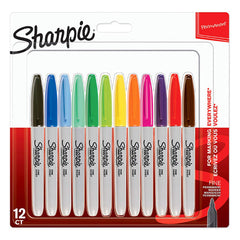 Sharpie Permanent Marker Fine 12 Colors SP-2065404