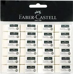 FABER CASTELL ERASER PVC-FREE (GREEN LOGO) WHITE 24X
