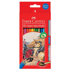 FABER CASTELL CLASSIC COLOUR PENCILS 12 COLOUR RT