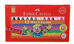 FABER CASTELL WAX CRAYONS ROUND 58MM 11MM 12COLOR