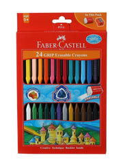 FABER CASTELL GRIP PLASTIC CRAYONS 24 COLOR 90MM