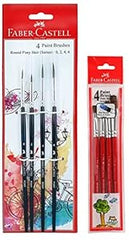 FABER CASTELL PONY HAIR BRUSH FLAT 4PC (1,2,4,6)
