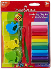 FABER CASTELL MODELLING CLAY 100GM (8X12.5GM) + ACCESSORIES