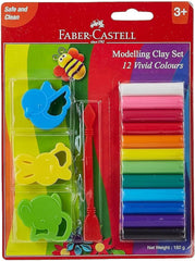 FABER CASTELL MODELLING CLAY 150GM (12X12.5GM) + ACCESSORIES