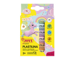 JOVI PLASTILINA MODELLING CLAY 6 COLOR BLISTER 15G - PASTEL COLOR