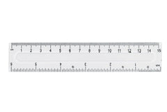 MODEST RULER PLASTIC 15 CM CLEAR