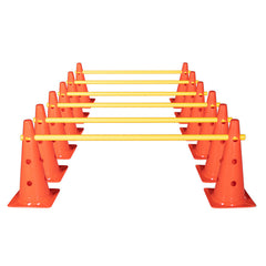DS Cone Hurdle Set - 15\" (12 Cones, 6 Poles) Orange