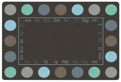 CHILDCRAFT - CARPETS - ALPHABET COLORFUL CIRCLES SEATS - RECTANGLE - 6 FT X 9 FT - SPECIFY NUMBER OF SEATS - SPECIFY COLOR