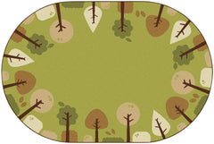CARPETS FOR KIDS - KIDSOFT TRANQUIL TREES - OVAL - 6 FT X 9 FT - SPECIFY CARPET COLOR