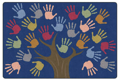 CHILDCRAFT - CARPETS - HANDPRINT TREE SEATING - RECTANGLE - 6 FT X 9 FT - SPECIFY CARPET COLOR