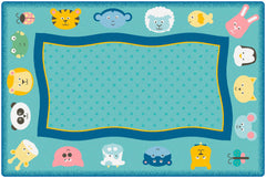 CARPETS FOR KIDS - KIDSOFT QUIET TIME ANIMAL - RECTANGLE - 6 FT X 9 FT - SPECIFY CARPET COLOR