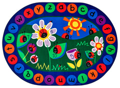 CARPETS FOR KIDS - PREMIUM LADYBUG CIRCLETIME - OVAL - 6 FT 9 IN X 9 FT 5 IN - SPECIFY CARPET COLOR