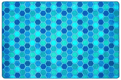 CARPETS FOR KIDS - PIXEL PERFECT HONEYCOMB PATTERN - RECTANGLE - 4 FT X 6 FT - SPECIFY CARPET COLOR