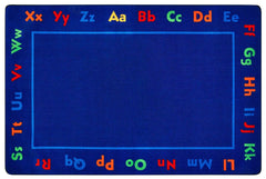 CARPETS FOR KIDS - KIDSVALUE PLUS ALPHABET - RECTANGLE - 6 FT X 9 FT - SPECIFY CARPET COLOR