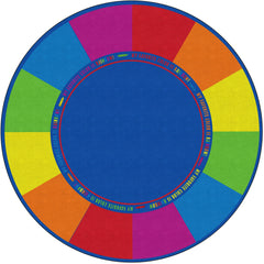 FLAGSHIP CARPETS - MY FAVORITE COLORS - ROUND - 6 FT DIA - SPECIFY CARPET COLOR