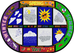 FLAGSHIP CARPETS - WEATHER TODAY - OVAL - 6 FT X 8 FT 4 IN - SPECIFY CARPET COLOR