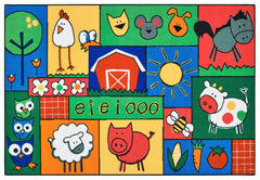 CARPETS FOR KIDS - KIDSVALUE OLD MACDONALDS FARM - RECTANGLE - 3 FT X 4 FT 6 IN - SPECIFY CARPET COLOR