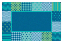 CARPETS FOR KIDS - KIDSOFT PATTERN BLOCKS - RECTANGLE - 4 FT X 6 FT - SPECIFY CARPET COLOR