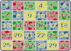 FLAGSHIP CARPETS - NUMBER SPOTS - RECTANGLE - 6 FT X 8 FT 4 IN - SPECIFY CARPET COLOR