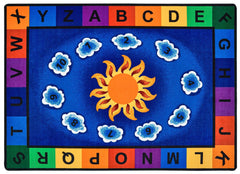 CARPETS FOR KIDS - PREMIUM SUNNY DAY LEARN AND PLAY - RECTANGLE - 4 FT 5 IN X 5 FT 10 IN - SPECIFY CARPET COLOR