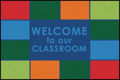 CARPETS FOR KIDS - KIDSVALUE CLASSROOM WELCOME - RECTANGLE - 4 FT X 6 FT - SPECIFY CARPET COLOR