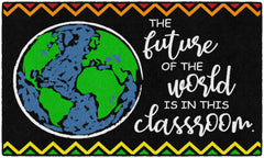 FLAGSHIP CARPETS - FUTURE OF THE WORLD - RECTANGLE - 2 FT X 3 FT - SPECIFY CARPET COLOR