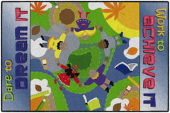 FLAGSHIP CARPETS - DARE TO DREAM - RECTANGLE - 5 FT X 8 FT - SPECIFY CARPET COLOR