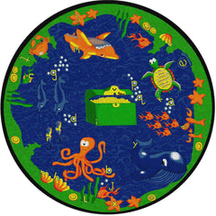 FLAGSHIP CARPETS - SEA HUNT - ROUND - 8 FT DIA - SPECIFY CARPET COLOR