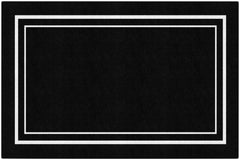 FLAGSHIP CARPETS SCHOOLGIRL STYLE - SIMPLY STYLISH BLACK AND WHITE BORDER - RECTANGLE - 5 FT X 7 FT 6 IN - SPECIFY CARPET COLOR