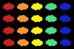 CHILDCRAFT - CARPETS - ABC FURNISHINGS RAINBOW-COLORED CLOUDS - RECTANGLE - 6 FT X 9 FT - SPECIFY NUMBER OF SEATS - SPECIFY CARPET COLOR