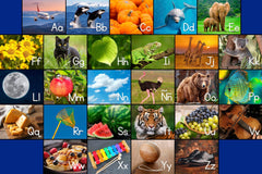 CHILDCRAFT - CARPETS - SPANISH ALPHABET PHOTOFUN - RECTANGLE - 6 FT X 9 FT - SPECIFY CARPET COLOR