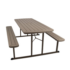 OUTDOOR TABLE - NPS BMPT 72 W X 30 D FOLDING PICNIC TABLE - SPECIFY COLOR - BROWN