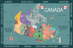 CHILDCRAFT - CARPETS - GEOGRAPHY CANADA - RECTANGLE - 8 FT X 12 FT - SPECIFY CARPET COLOR