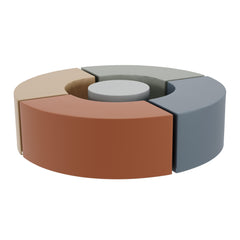 CHILDRENS FACTORY - 5-PIECE CURVE SEATING - SPECIFY COLOR