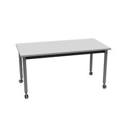 TABLE - MUZO - 750 SERIES MOBILE RECTANGLE TABLE - 59 W X 29-1/2 D IN - SPECIFY TOP COLOR - SPECIFY LEG COLOR