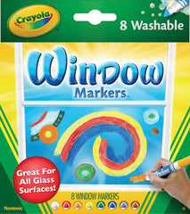 MARKERS WASH CRAYOLA WINDOW ASST COLORS SET OF 8