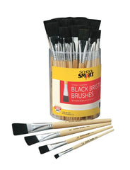 BRUSH BLK BRISTLE LH FLAT - SCHOOL SMART SET OF 72