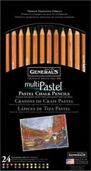 PENCIL CHALK PENCIL GENERALS MULTIPASTEL ASST COLOR SET OF 24