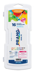 PAINT WATERCOLOR PRANG 16 COLOR OVAL PAN W/BRUSH