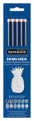 PENCILS DRAWING GENERALS SEMI HEX ASST HARDNESS SET OF 12