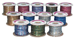 REXLACE 50 YARDS ASSORTED HOLOGRAPHIC COLORS SET OF 12