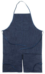 APRON CREATIVTY STREET DENIM WHEEL THROWERS ADULT 41X27.5 IN DARK BLUE DENIM