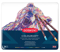 PENCILS COLORED DERWENT COLOURSOFT ASST COLORS SET OF 24