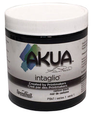 INK AKUA INTAGLIO 8 OZ CARBON BLACK