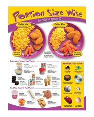 POSTER KIDS PORTION SIZE WISE 18X24 GRADES K-6 - ENGLISH