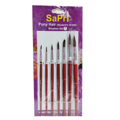 BRUSH SAPRI 52 SYNTHETIC HAIR ROUND SET OF 7 (Nos 0-2-4-6-8-10-12)