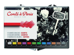 CRAYONS CONTE ASST COLORS SET OF 12
