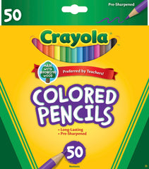 PENCILS COLORED CRAYOLA ASST COLORS SET OF 50