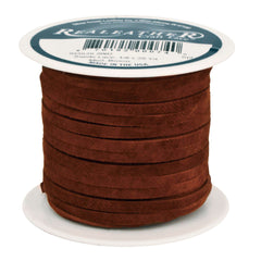LEATHER SUEDE LACING 25 YARD BROWN