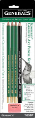 PENCILS DRAWING GRAPHITE GENERALS KIMBERLY ASST HARDNESS SET OF 5